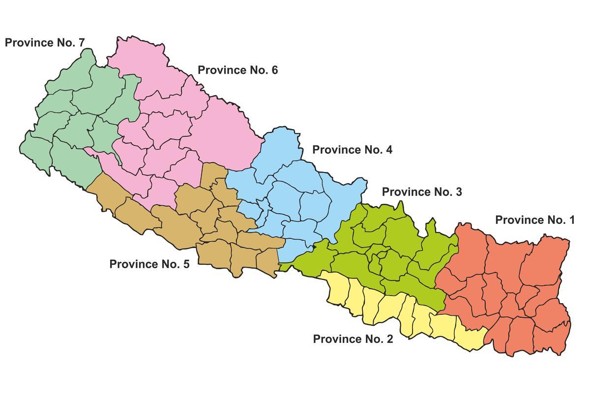 državne kartu Nepala