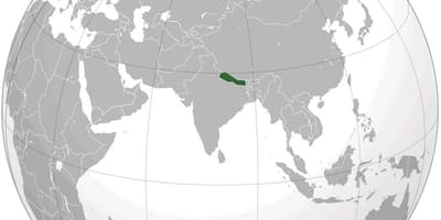Karta zemlje Nepal