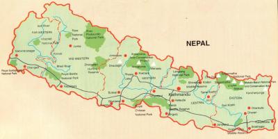 Nepal turistička karta besplatno