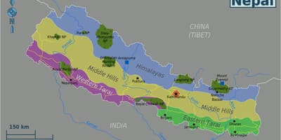 Karta original Nepal