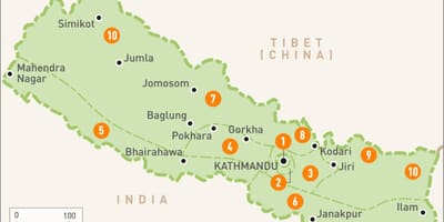 Nepal karta sa regijama
